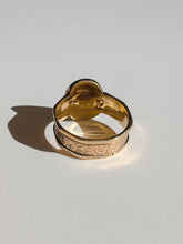 Load image into Gallery viewer, Antique Enamel Floral Memento Mori Ring 1868