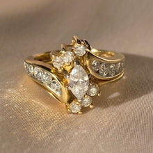Load image into Gallery viewer, Vintage Marquise Diamond Two Piece Stacker Rings