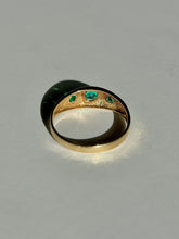Load image into Gallery viewer, London Emerald Starburst Trilogy Ring