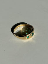 Load image into Gallery viewer, London Emerald Starburst Trilogy Ring