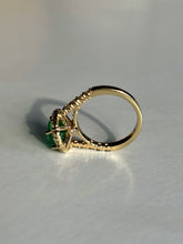 Load image into Gallery viewer, Nessi Emerald Diamond Halo Ring 2.82 ctw