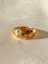 Load image into Gallery viewer, Vintage Sapphire Starburst Ring 1992