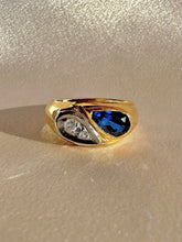 Load image into Gallery viewer, Vintage Sapphire Diamond Pear Soprano Ring