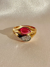 Load image into Gallery viewer, Vintage Ruby Diamond Double Soprano Ring