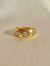 Load image into Gallery viewer, Antique 18k Diamond Euro Starburst Trilogy 1899