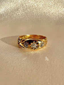 Antique Diamond Trilogy Starburst Ring