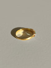 Load image into Gallery viewer, Antique Emerald Diamond Boat Ring