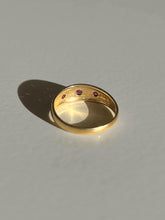Load image into Gallery viewer, Vintage Starburst Ruby Trilogy Ring