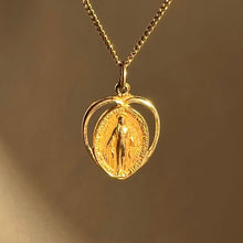 Load image into Gallery viewer, Vintage Mary Heart Necklace 18&quot;
