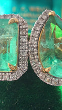 Load and play video in Gallery viewer, Emerald Diamond Toi et Moi Ring 3.50cts