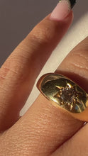 Load and play video in Gallery viewer, Antique Old Cut Diamond Starburst Solitaire Ring 1901