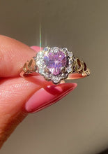 Load and play video in Gallery viewer, Vintage 9k Pink Zircon Diamond Heart Ring