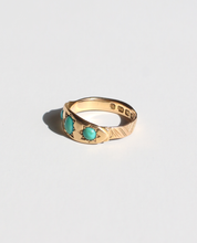 Load image into Gallery viewer, Antique 18k Turquoise Gypsy Ring 1875
