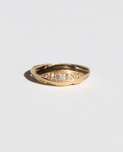 Load image into Gallery viewer, Antique 18k Diamond Gypsy Boat Ring 1919