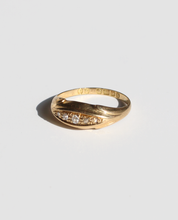 Load image into Gallery viewer, Antique 18k Diamond Gypsy Boat Ring 1919