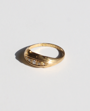 Load image into Gallery viewer, Antique 18k Diamond Gypsy Boat Ring 1919