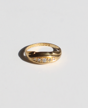 Load image into Gallery viewer, Antique 18k Diamond Gypsy Boat Ring 1919