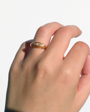 Load image into Gallery viewer, Antique 18k Diamond Gypsy Boat Ring 1919