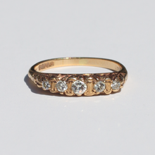 Load image into Gallery viewer, Antique 18k Graduated Diamond Band 1975