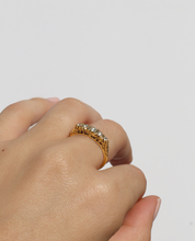 Load image into Gallery viewer, Antique 18k Graduated Diamond Band 1975