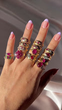 Load and play video in Gallery viewer, Antique 9k Pearl Ruby Marquise Ring 1904