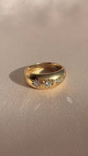 Load and play video in Gallery viewer, Vintage 9k Diamond Trilogy Starburst Revival Ring 1988