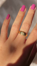 Load and play video in Gallery viewer, Antique 18k Diamond Solitaire Gypsy Ring 1910