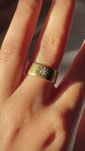 Load and play video in Gallery viewer, Antique 18k Diamond Starburst Gypsy Band 1914