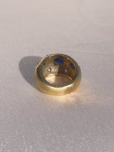 Load image into Gallery viewer, Antique 9k Sapphire Diamond Gypsy Dome Bombe Ring