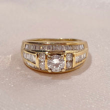 Load image into Gallery viewer, Vintage 14k Baguette Diamond Engagement Ring 1.00cts