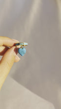 Load and play video in Gallery viewer, Antique 18k Turquoise Victorian Enamel Heart Ring