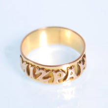Load image into Gallery viewer, Antique 9k Gold Mizpah 1899 Ring Band