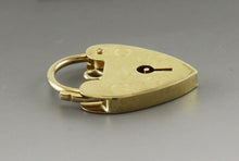 Load image into Gallery viewer, Vintage 9k Heart Padlock Charm 1971