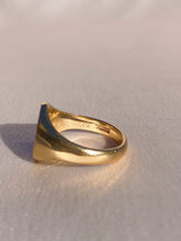 Load image into Gallery viewer, Vintage 9k Gypsy Starburst Striped Signet Ring 1976