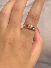 Load image into Gallery viewer, Antique 18k Marquise Ruby Diamond Gypsy Eternity Ring