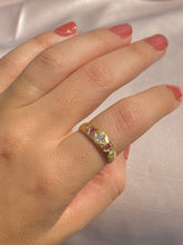 Load image into Gallery viewer, Antique 18k Marquise Ruby Diamond Gypsy Eternity Ring