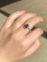 Load image into Gallery viewer, Antique 18k Sapphire Diamond Ring 1907