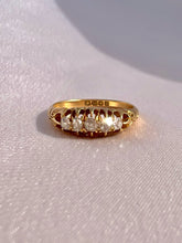Load image into Gallery viewer, Antique 18k Diamond Claw Ring 1889