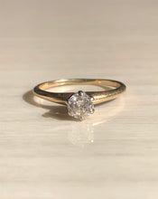 Load image into Gallery viewer, Vintage 14k Solitaire Diamond Engagement Ring