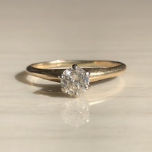 Load image into Gallery viewer, Vintage 14k Solitaire Diamond Engagement Ring