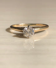 Load image into Gallery viewer, Vintage 14k Solitaire Diamond Engagement Ring