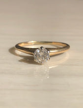 Load image into Gallery viewer, Vintage 14k Solitaire Diamond Engagement Ring