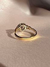 Load image into Gallery viewer, Vintage 9k Pink Zircon Diamond Heart Ring