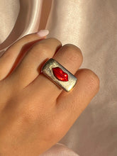 Load image into Gallery viewer, 14k Enamel Lips Ring by Alison Lou