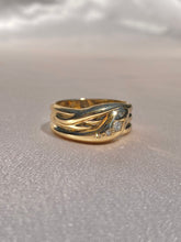 Load image into Gallery viewer, Vintage 9k Diamond Snake Ring 1979