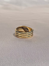 Load image into Gallery viewer, Vintage 9k Diamond Snake Ring 1979