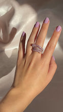 Load and play video in Gallery viewer, 14k Pink Diamond Pavé Snake Ring 2 cts
