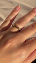 Load and play video in Gallery viewer, Vintage 14k Ruby Diamond Knife Edge Ring