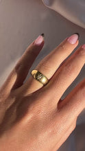 Load and play video in Gallery viewer, Antique 18k Diamond Starburst Solitaire Engraved Ring 1902