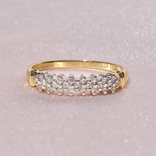 Load image into Gallery viewer, Vintage 9k Diamond Cluster Band 2000